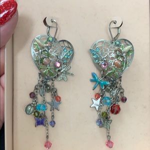 Kirk’s folly silver fairy hear earrings